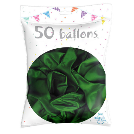 Grossiste 50 Ballons latex Métal Nacré Vert Pomme 30 cm Réservé aux