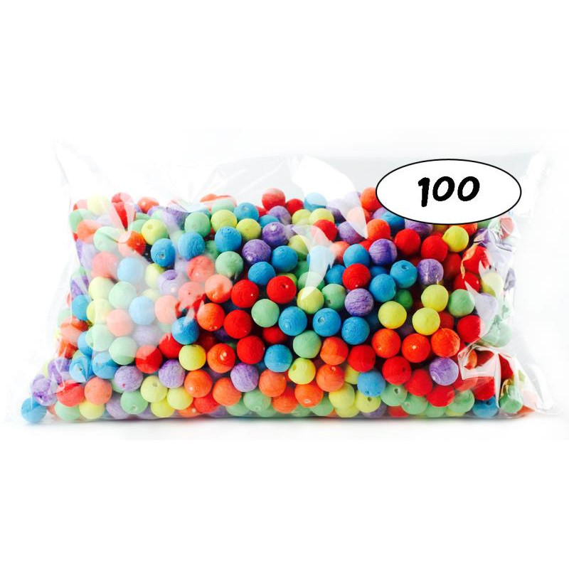 Grossiste 100 Boules de papier multicolore, Réservé aux professionnels