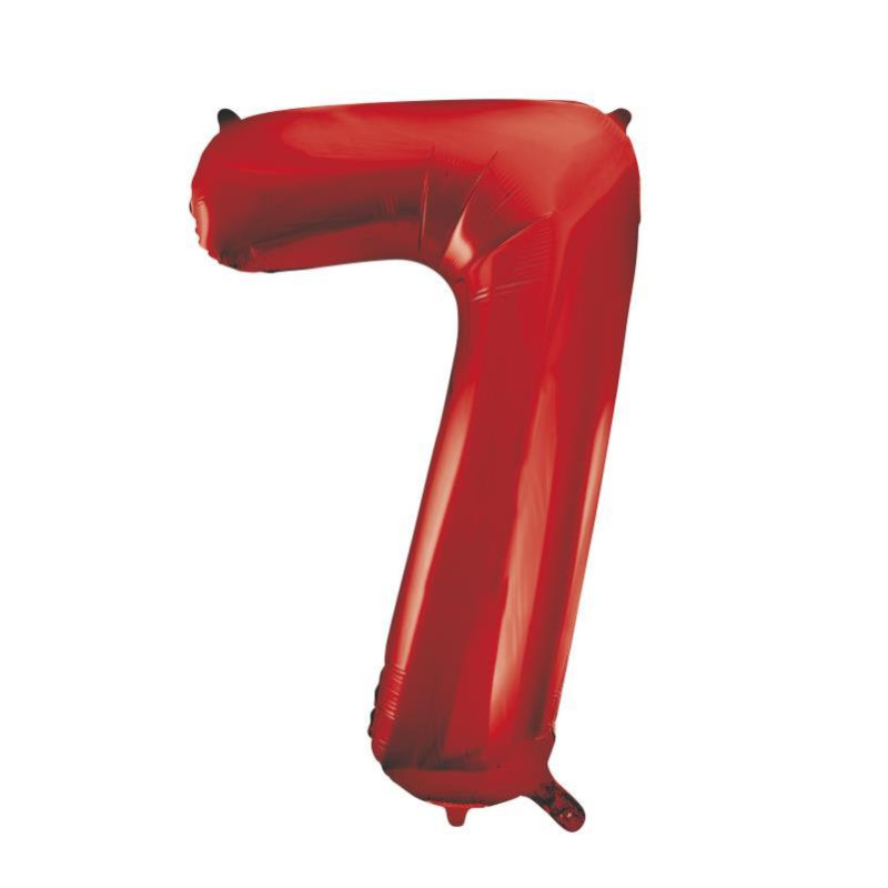 Ballon chiffre 7 Rouge