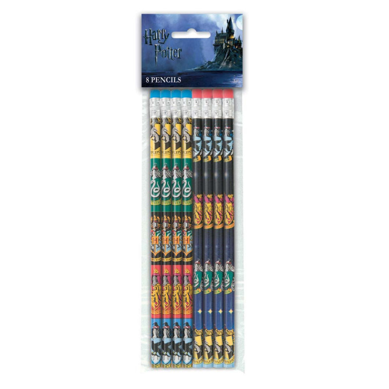 Set de 2 Crayons avec Gommes Harry Potter