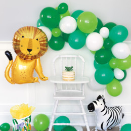 Grossiste Kit de 40 ballons latex pour arche à ballons vert et blanc, Réservé aux professionnels