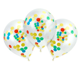 Unisun Lot de 20 ballons confettis en latex à paillettes argentées de 30,5  cm pour anniversaire, mariage, fête prénatale, anniversaire de mariage,  décorations de fête : : Cuisine et Maison